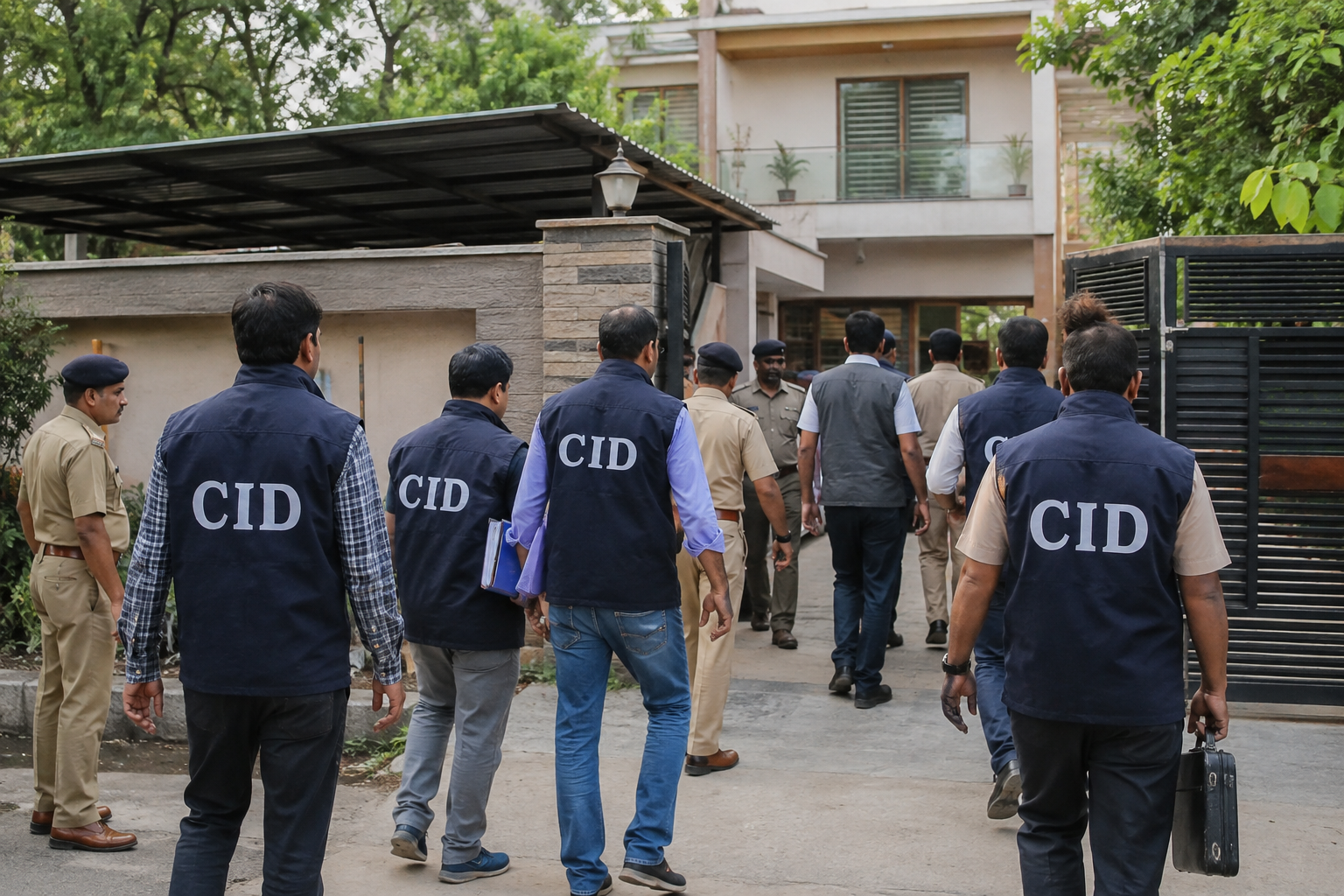 JPSC परीक्षा अनियमितता मामले में बोकारो के BSL अधिकारी के आवास पर जांच करती CID टीम